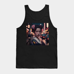 Kimono Japanese Woman Portrait Tokyo Tank Top